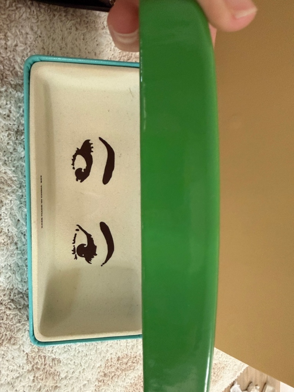 kate spade Green Glossy Sunglasses Case